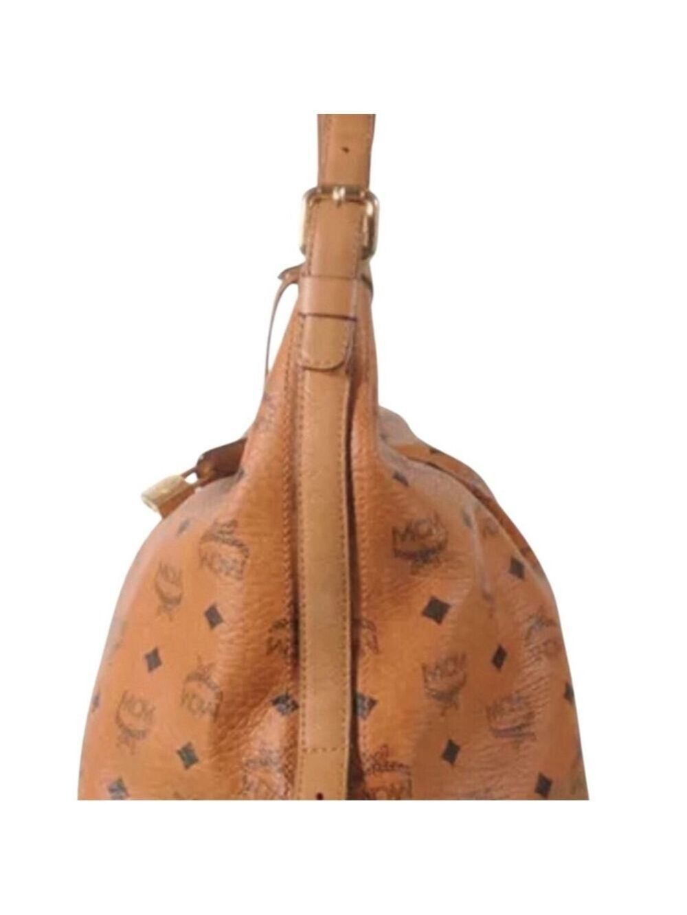 MCM Aren Hobo in Visetos Coated Canvas - Cognac - Picture 7 of 12